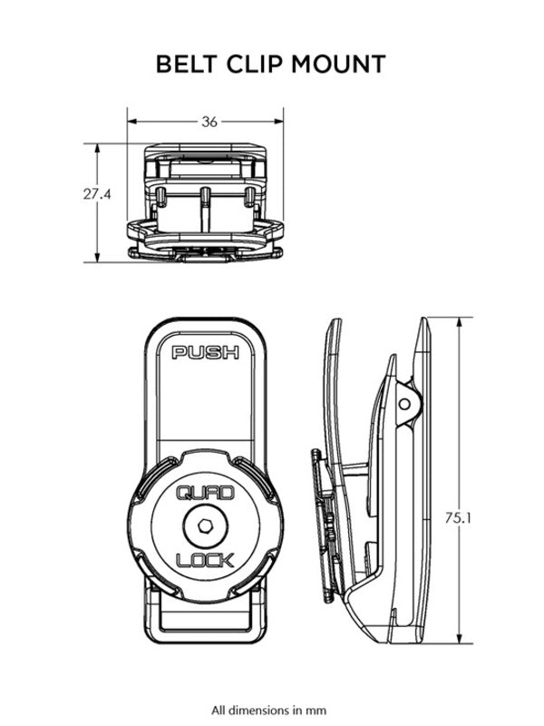 Quad Lock Soporte Teléfono Mochila/Cinturón