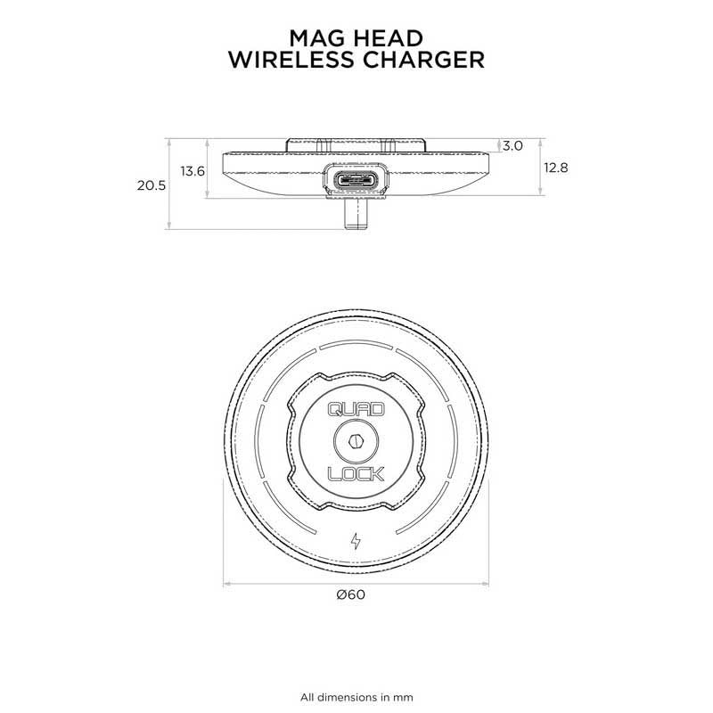 Cabezal estándar QUAD LOCK MAG