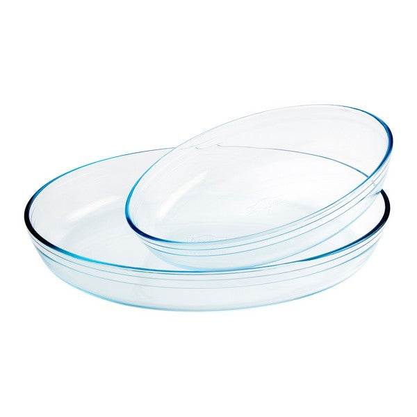 Set de Fuentes para Horno Ô Cuisine Transparente Vidrio de Borosilicato (2 pcs)