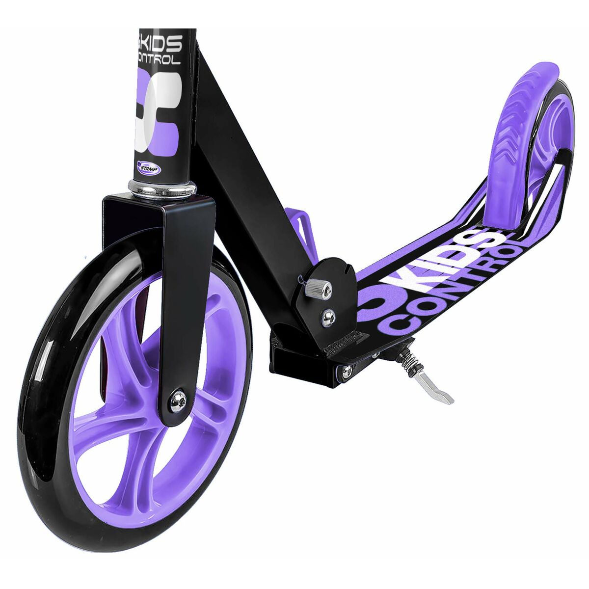 Suporte para patinete dobrável roxo com controle deslizante universal