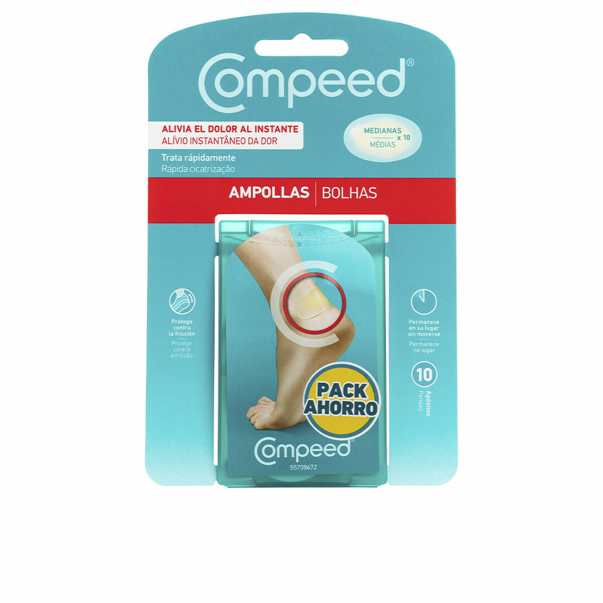 Apósitos para ampollas Compeed 10 Unidades Mediana