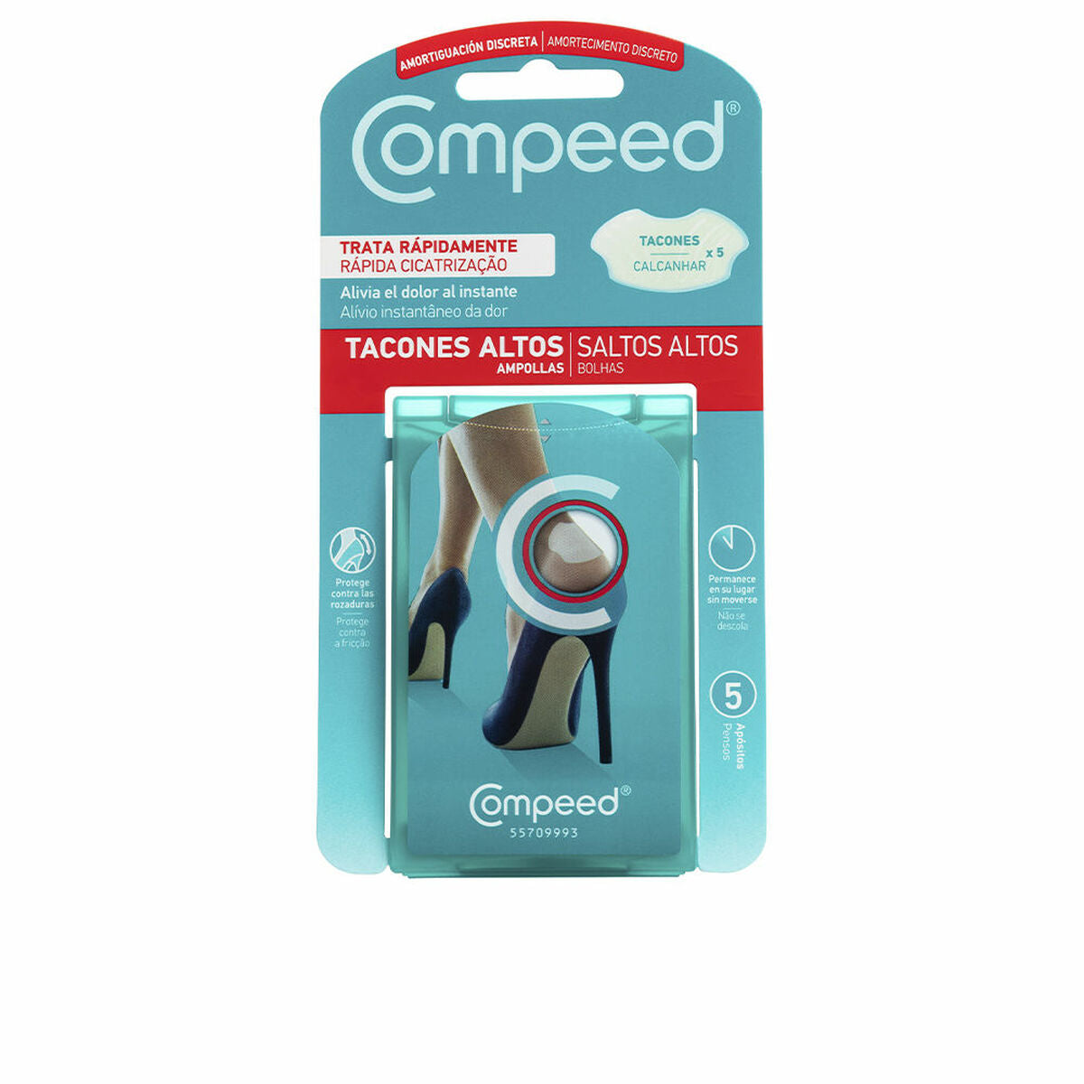 Apósitos para ampollas Compeed Talón 5 Unidades