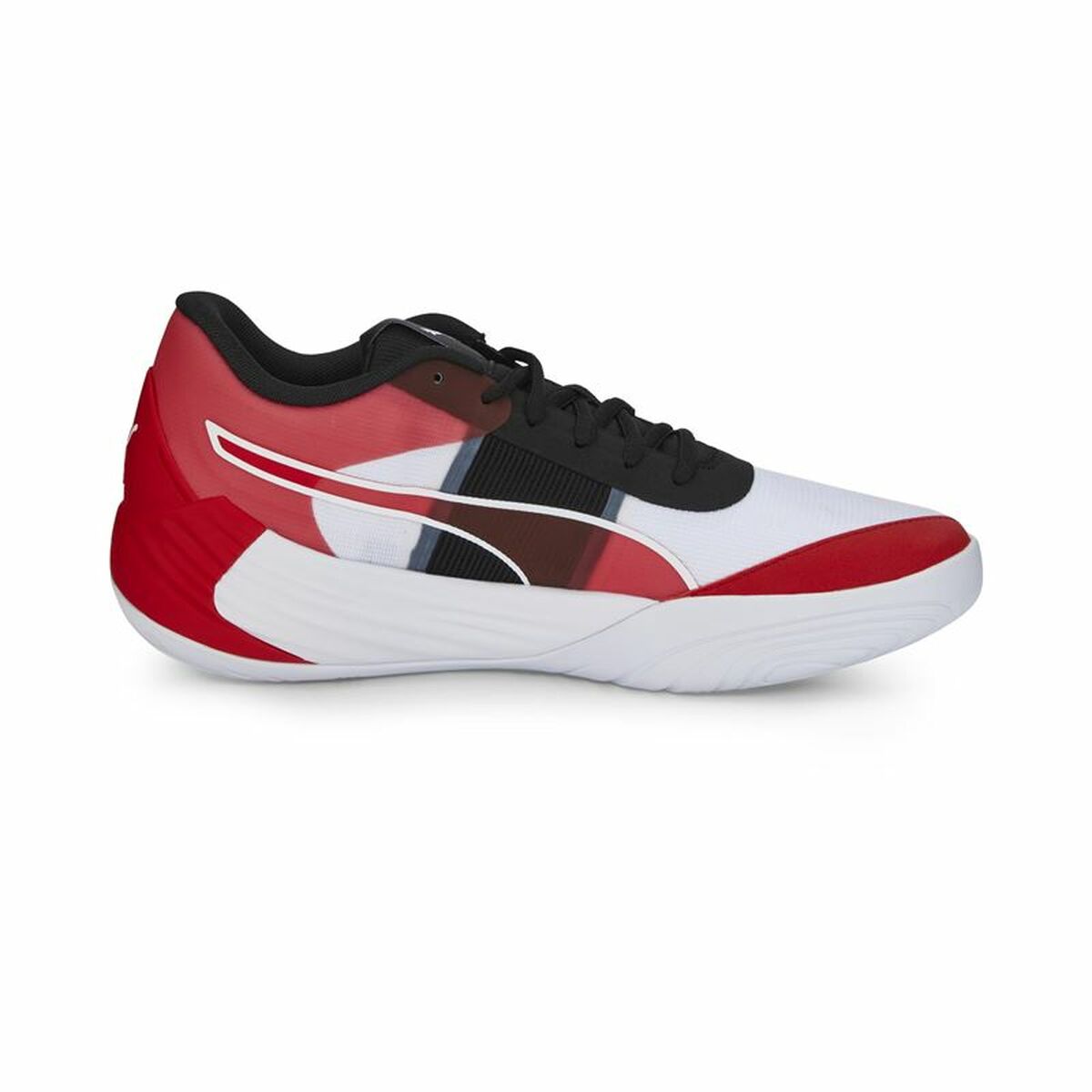 Tênis de basquete masculino Puma Fusion Nitro Team branco para adultos