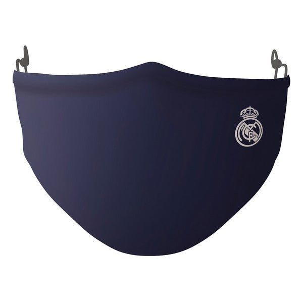 Mascarilla Higiénica de Tela Reutilizable Real Madrid C.F. Infantil Azul