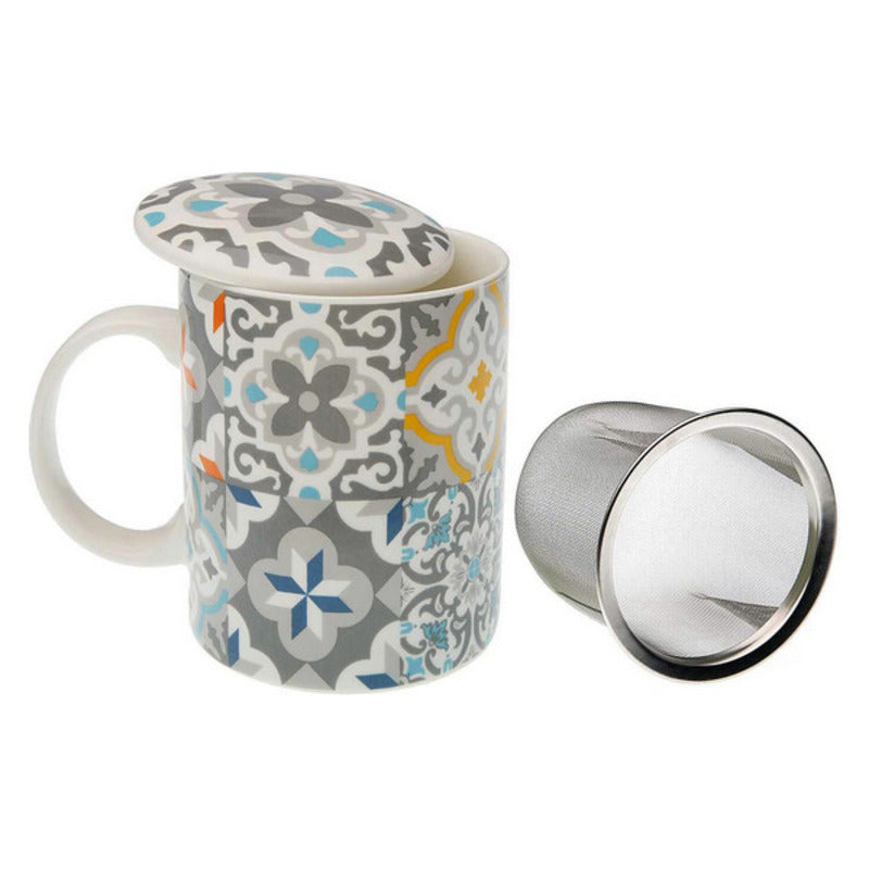 Taza con Filtro para Infusiones Alfama Porcelana Gres