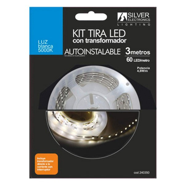 Tiras LED Silver Electronics 240350 5000K Blanco 3M