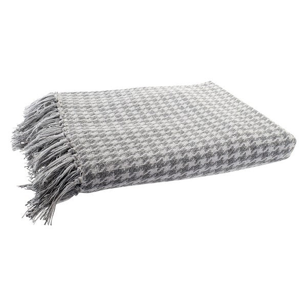 Cobertor de algodão cinza Dekodonia Houndstooth (130 x 170 cm)