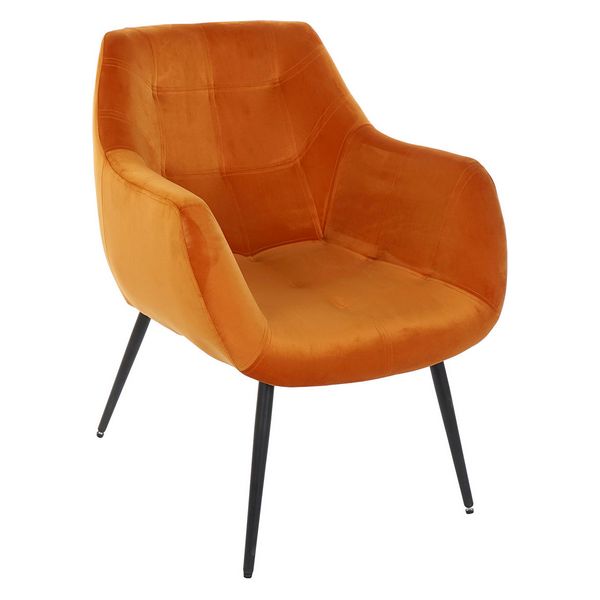 Sillón DKD Home Decor Naranja Poliéster Metal (65 x 74 x 84 cm)