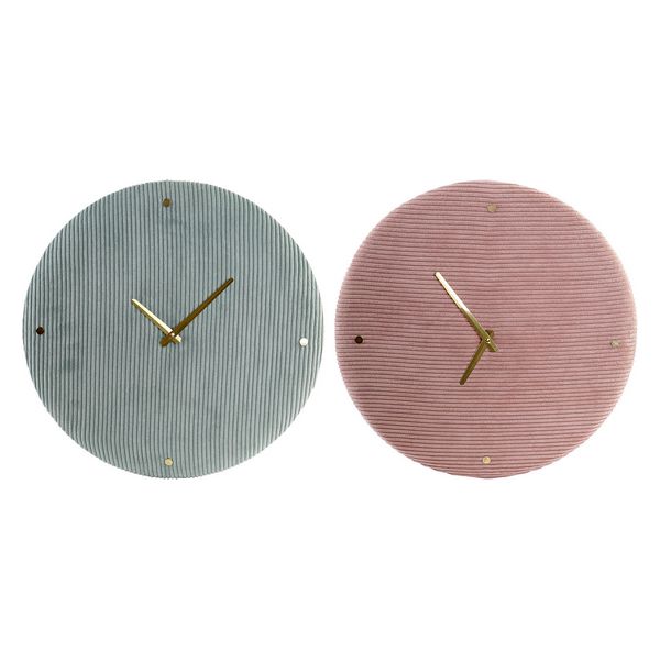 Reloj de Pared DKD Home Decor Poliéster (2 pcs) (40 x 5 x 40 cm)