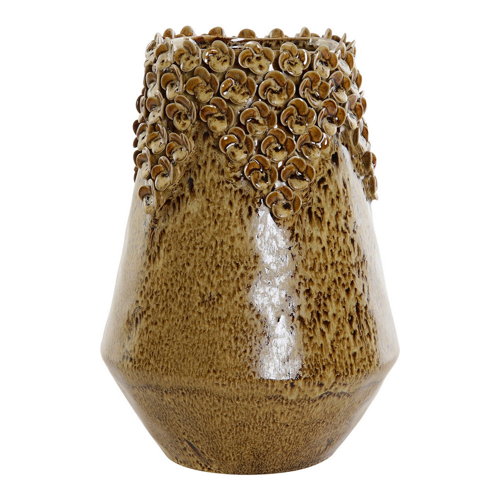 Vaso DKD Home Decor Gres Ocre (21 x 21 x 29,5 cm)