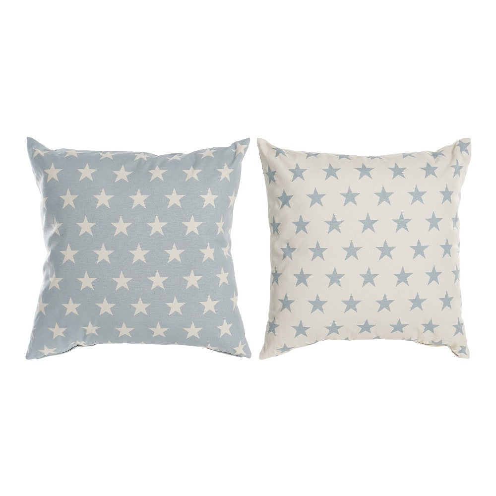 Cojín DKD Home Decor Algodón Poliéster Estrellas (2 pcs) (60 x 10 x 60 cm)