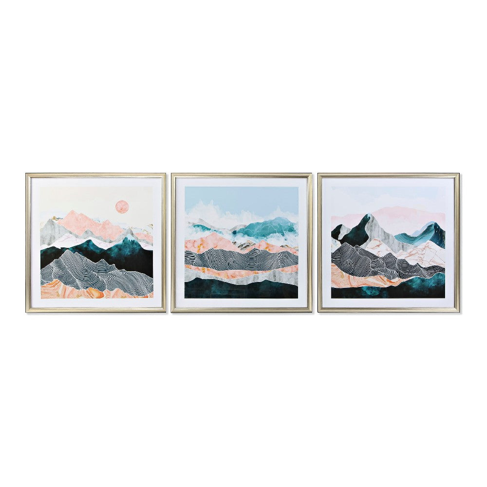 Imagem DKD Home Decor Mountain (3 unid.) (70 x 4 x 70 cm)