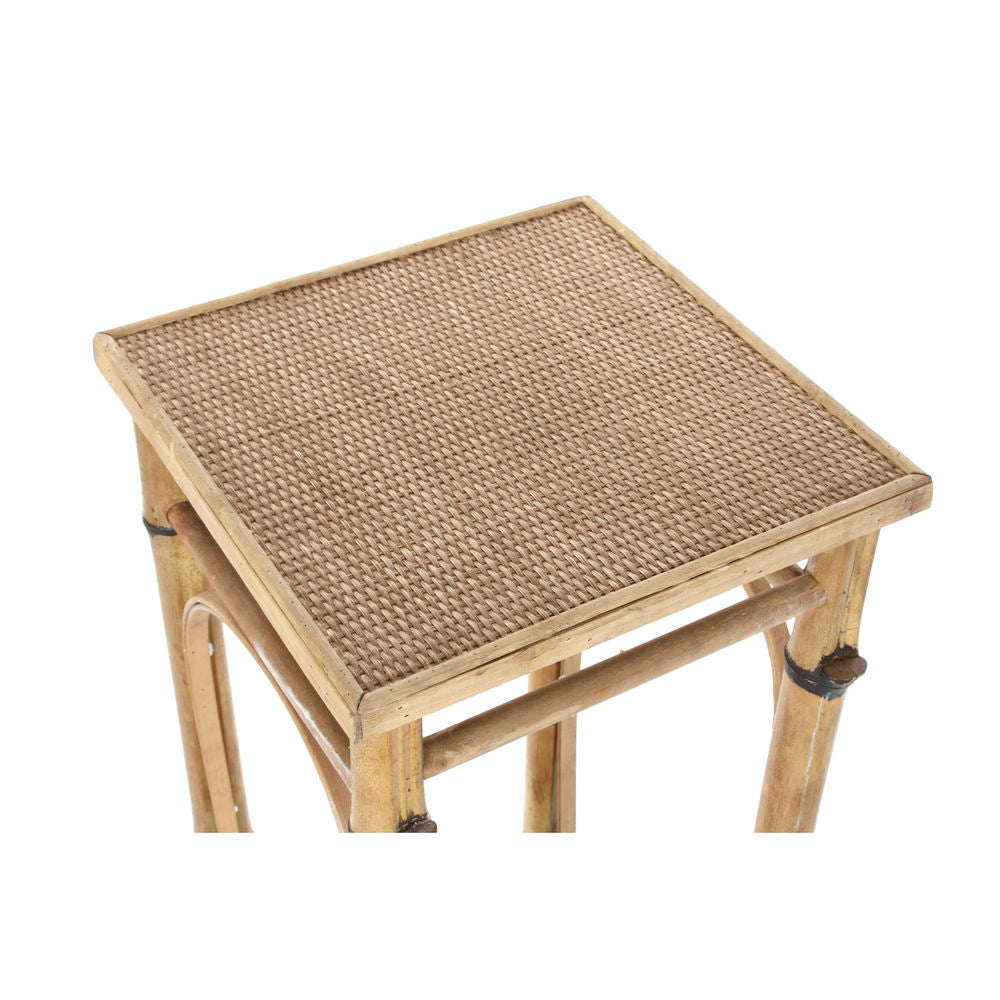 Mesa lateral DKD Home Decor Rattan (36 x 36 x 85 cm)