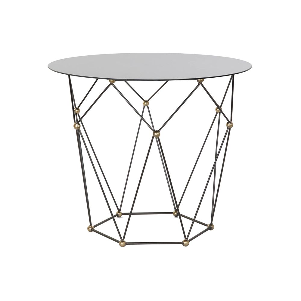 Mesa auxiliar DKD Home Decor Metal Cristal (70 x 70 x 60 cm)