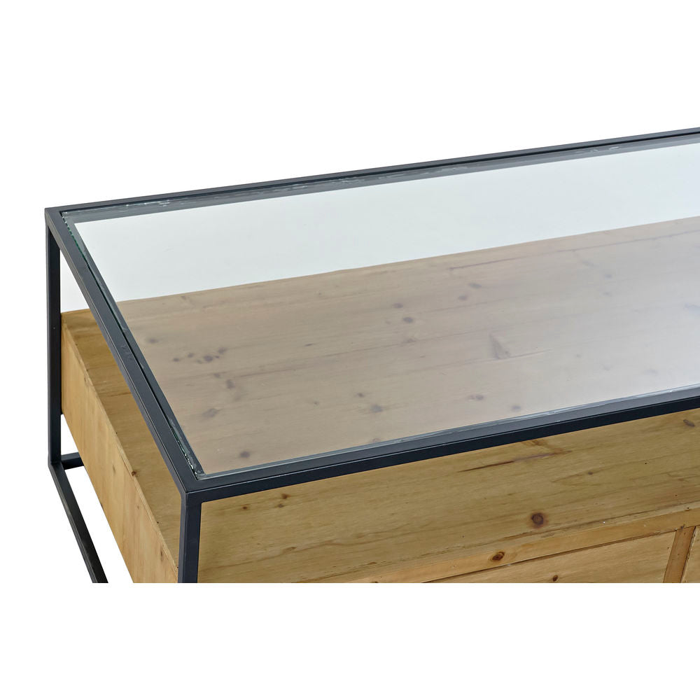 Mesa de Centro DKD Home Decor Metal Cristal Abeto (120 x 60 x 40 cm)