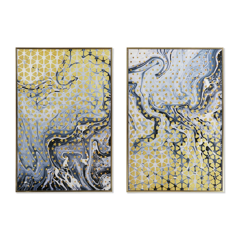 Cuadro DKD Home Decor Abstracto (2 pcs) (60 x 3 x 90 cm)