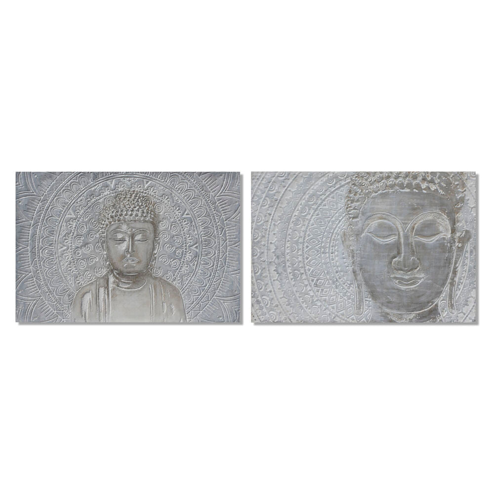 DKD Home Decor Buddha pintura (2 unid.) (120 x 2,8 x 80 cm)