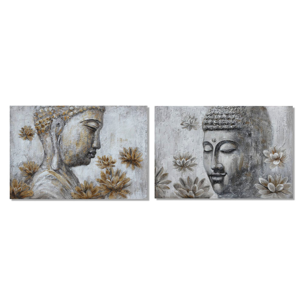 Cuadro DKD Home Decor Buda (2 pcs) (120 x 2.8 x 80 cm)