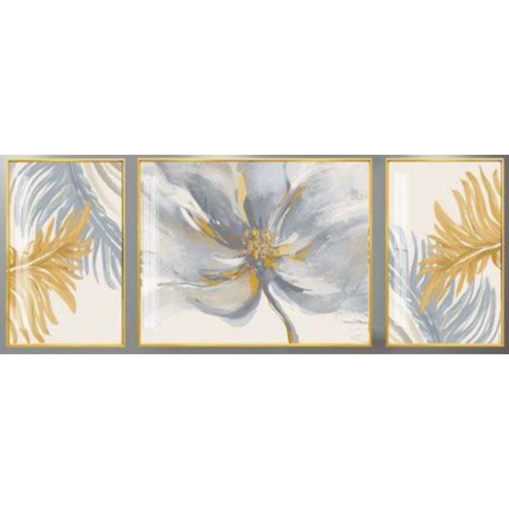 Picture DKD Home Decor Flowers (3 unid.) (240 x 3 x 80 cm)