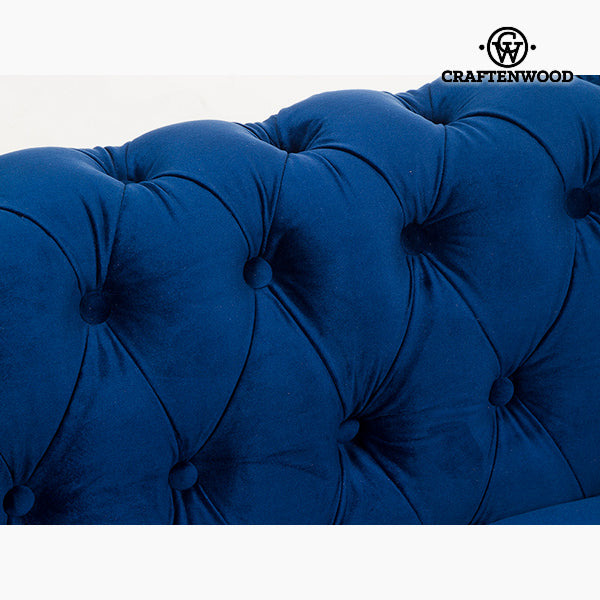 Sofá Chester de 3 Plazas Terciopelo Azul - Colección Relax Retro