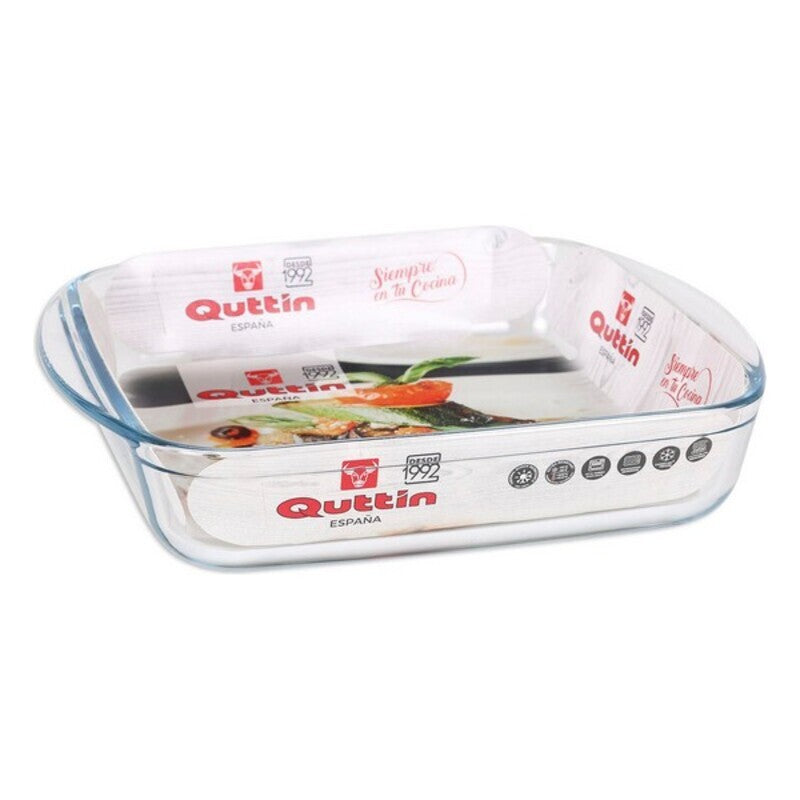 Fonte de Cozinha Quttin Vidro Quadrado 1,6 L (25 x 21,9 x 5 cm)