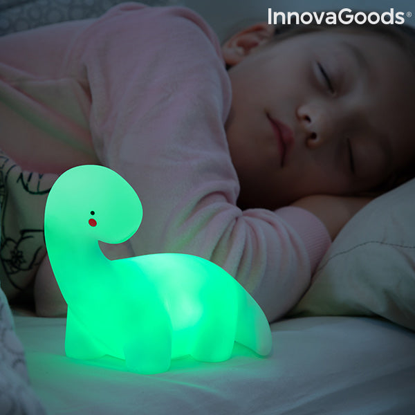 Lâmpada de dinossauro LED multicolor InnovaGoods Lightosaurus