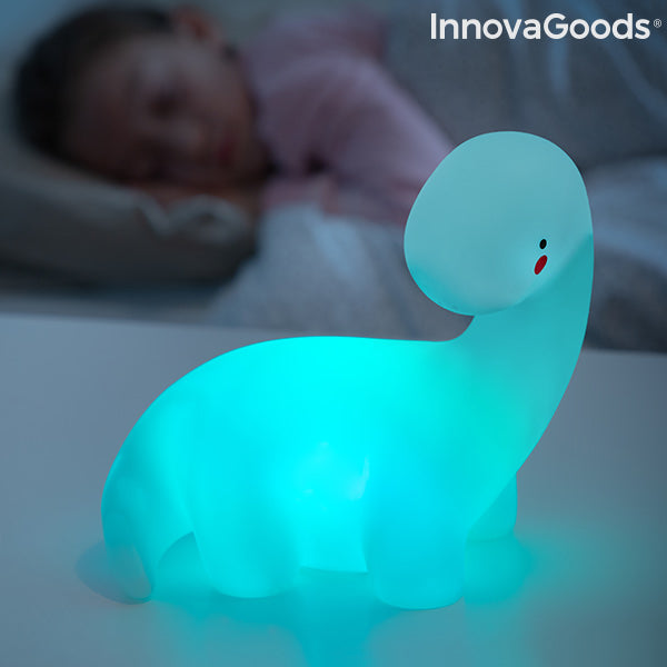 Lâmpada de dinossauro LED multicolor InnovaGoods Lightosaurus