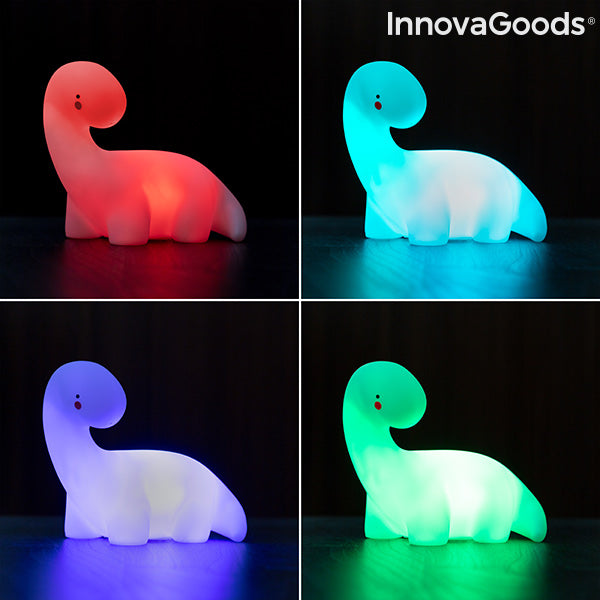 Lâmpada de dinossauro LED multicolor InnovaGoods Lightosaurus