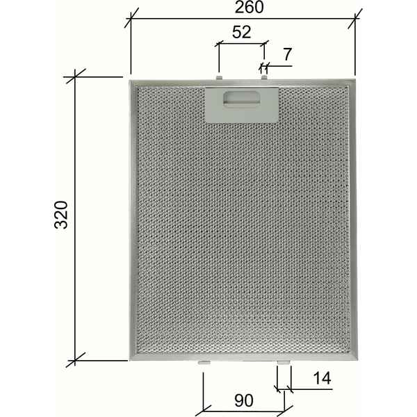 Filtro Metálico para Campana Extractora (26 x 32 x 0.9 cm) (Reacondicionado A+)