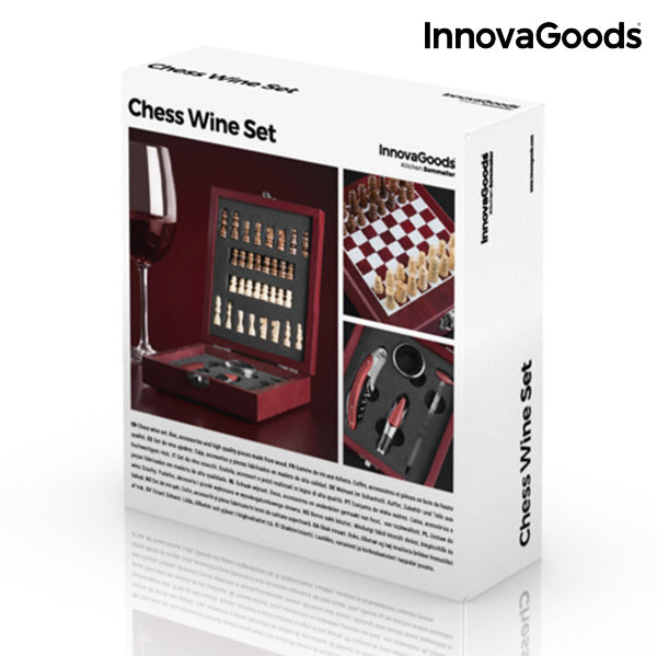 Conjunto de acessórios para vinho e xadrez InnovaGoods (37 peças)