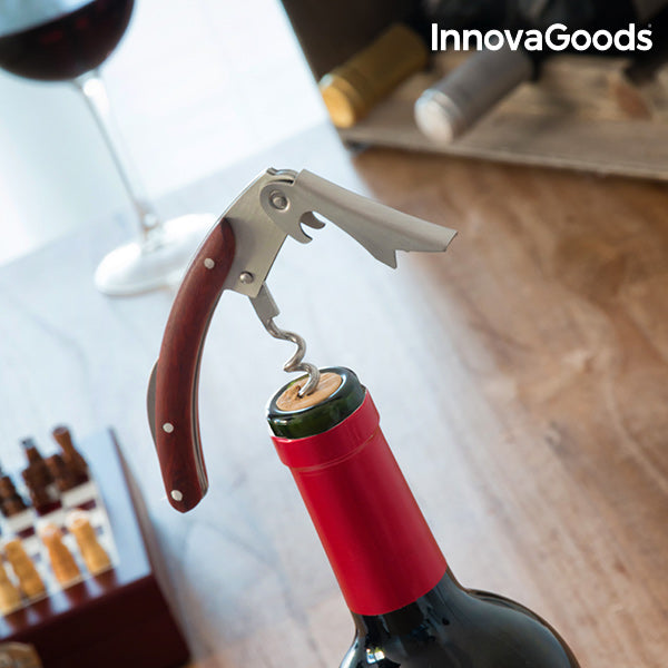 Conjunto de acessórios para vinho e xadrez InnovaGoods (37 peças)