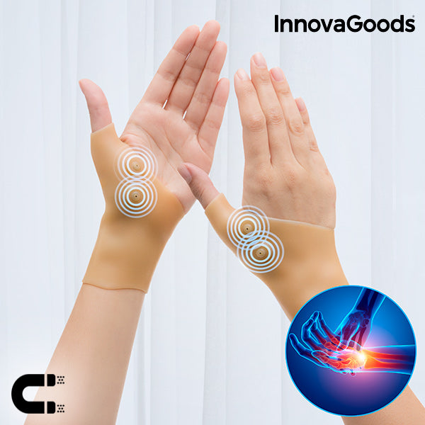 Muñequeras de Compresión con Puntos Magnéticos InnovaGoods (Pack de 2)