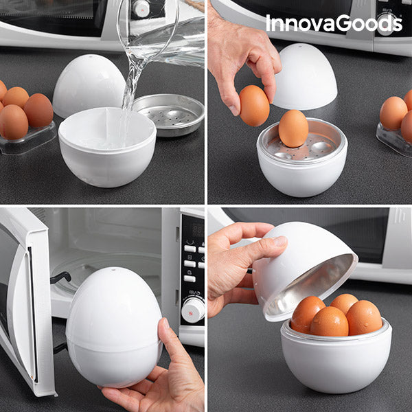 Fogão de Ovos para Microondas com Livro de Receitas Boilegg InnovaGoods