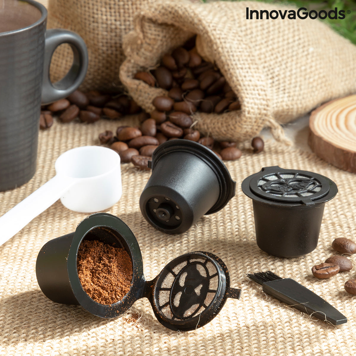 Conjunto de 3 cápsulas de café reutilizáveis ​​Recoff InnovaGoods