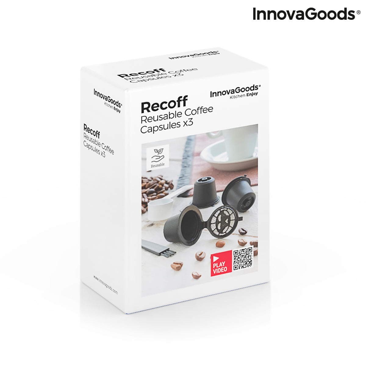 Conjunto de 3 cápsulas de café reutilizáveis ​​Recoff InnovaGoods